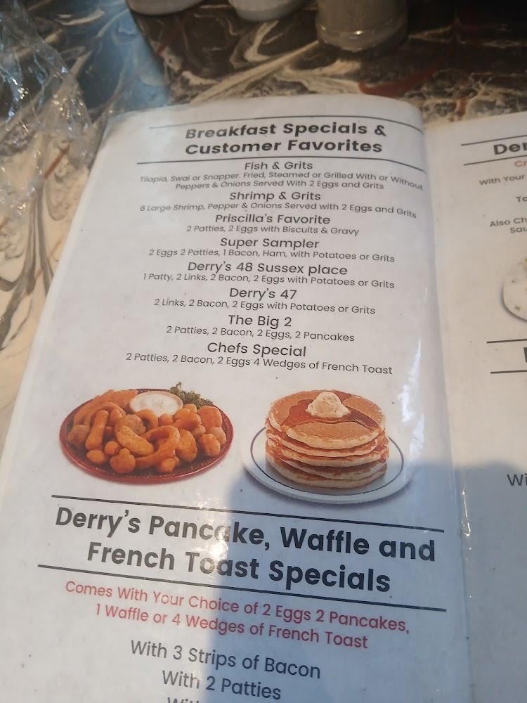 Derry's Family Restaurant Menu image 2